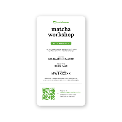 matchanese workshop voucher